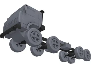 Kamaz 63501 8x8 Military Truck 3D Model preview