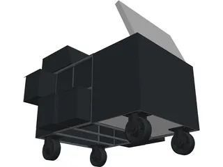 Pull Cart 3D Model preview