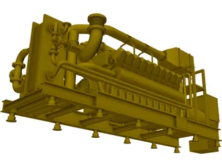 Caterpillar G35 20C V20 2MW 3D Model preview
