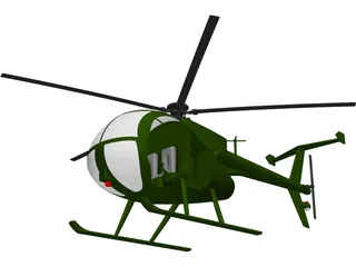 MD Helicopters MH-6 Little Bird 3D Model preview