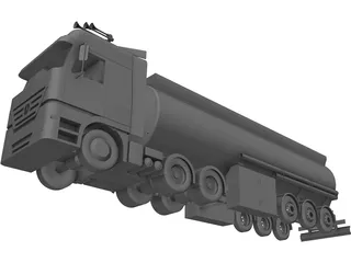 Mercedes-Benz Tanker Semi Trailer 3D Model preview