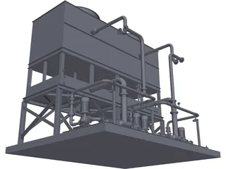Cooling Water Module 3D Model preview