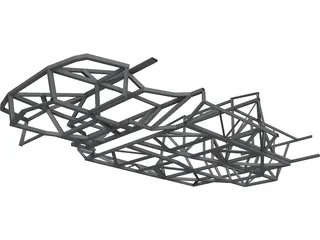 Lamborghini Diablo Frame 3D Model preview
