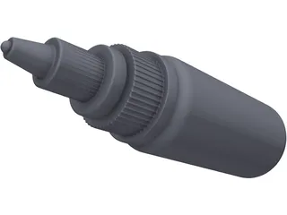 Tattoo Ink Bottle 3D Model preview