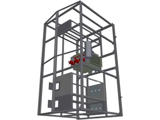 Electric Transformer Container 3D Model preview
