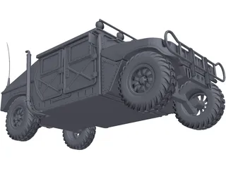 M1151 HMMWV Hummer 3D Model preview