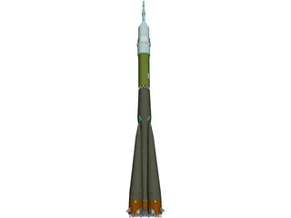 Soyuz-U Rocket Launcher 3D Model preview