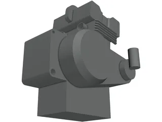 Kawasaki EX-500 Engine 3D Model preview