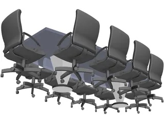 Conference Table 3D Model preview