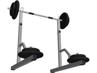 Barbell Gym 3D Model preview