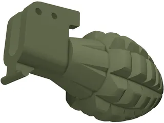 Pineapple Mk2 Grenade 3D Model preview