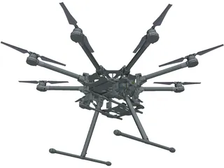 DJI S1000 Spreading Wings 3D Model preview