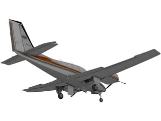 Beechcraft Baron 58 3D Model preview
