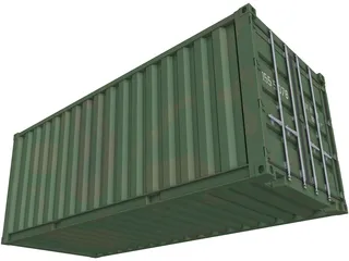 Shipping Container 3D Model preview