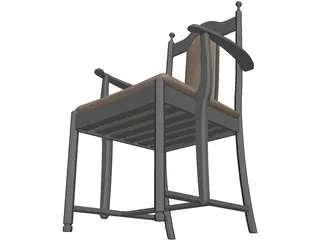Chair Diner 3D Model preview