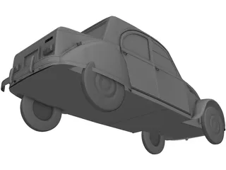 Citroen 2CV AZAM (1969) 3D Model preview