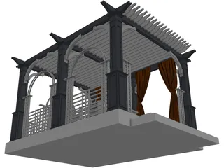 Pergola 3D Model preview