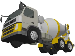 Volvo FM Cement Mixer 3D Model preview