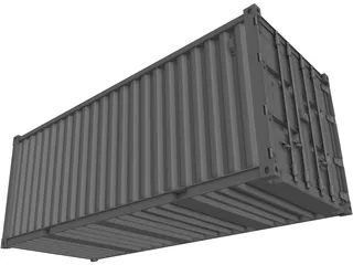 Shipping Container 3D Model preview