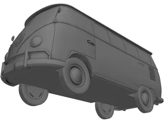 Volkswagen T1 Type 2 3D Model preview