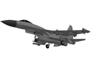 Sukhoi SU-35S Flanker-E 3D Model preview