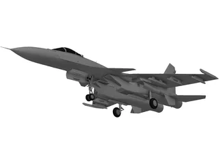 Sukhoi SU-33 Flanker-D 3D Model preview