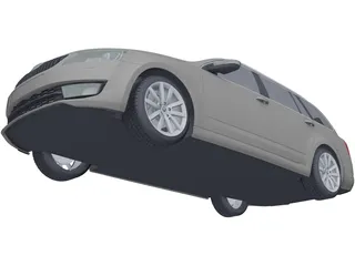 Skoda Octavia Combi (2014) 3D Model preview