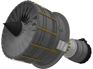 Jet Engine 3D Model preview