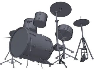 Drum Kit Pearl 3D Model preview
