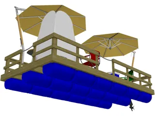 Dock Boat 3D Model preview