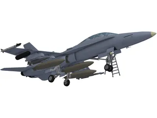 F-18D 3D Model preview