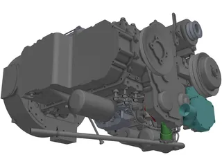 Perkins 1104D-44t Engine 3D Model preview