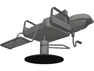 Hair Salon Washing Chair 3D Model preview