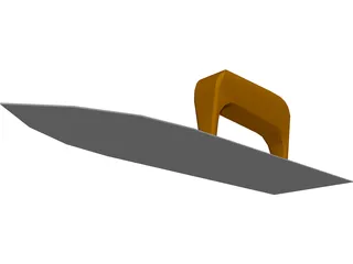Steel Concrete Finishing Trowel 3D Model preview