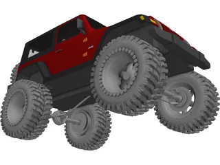 Jeep Wrangler TJ (2006) 3D Model preview