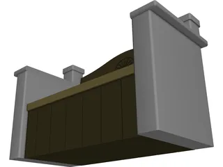 Garden Bench 3D Model preview