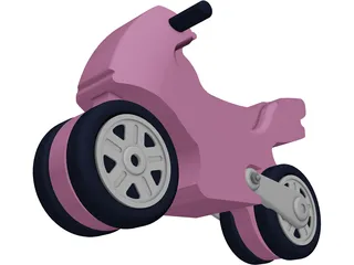 Toy Motorcycle 3D Model preview