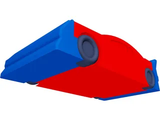 Race Car Bed 3D Model preview