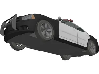 Dodge Charger Police Car (2007) 3D Model preview