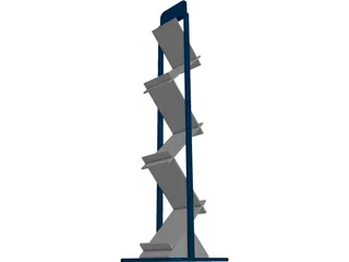 Broschure Stand 3D Model preview
