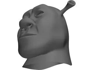 Shrek Head 3D Model preview