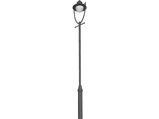 Street Lamp Edwardian 3D Model preview
