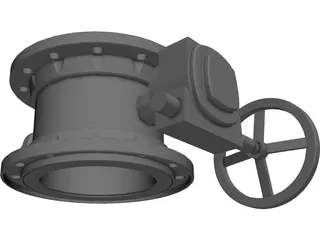 Wasser Valve 3D Model preview