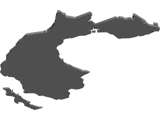 Mexico Map 3D Model preview