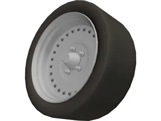 Wheel Tire 3D Model preview