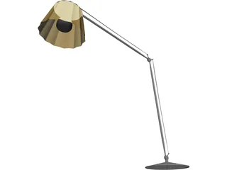 Hinge-Arm Table Lamp 3D Model preview