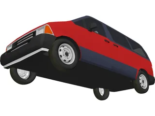 Ford Aerostar XLT Van (1994) 3D Model preview