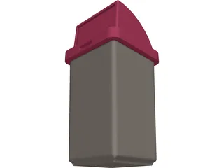 Rubbish Bin 3D Model preview