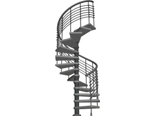 Spiral Staircase 3D Model preview