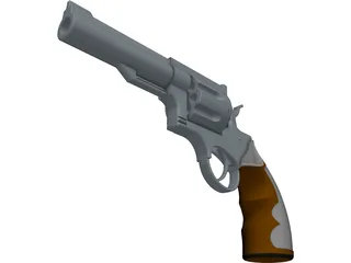 Smith and Wesson Revolver 3D Model preview